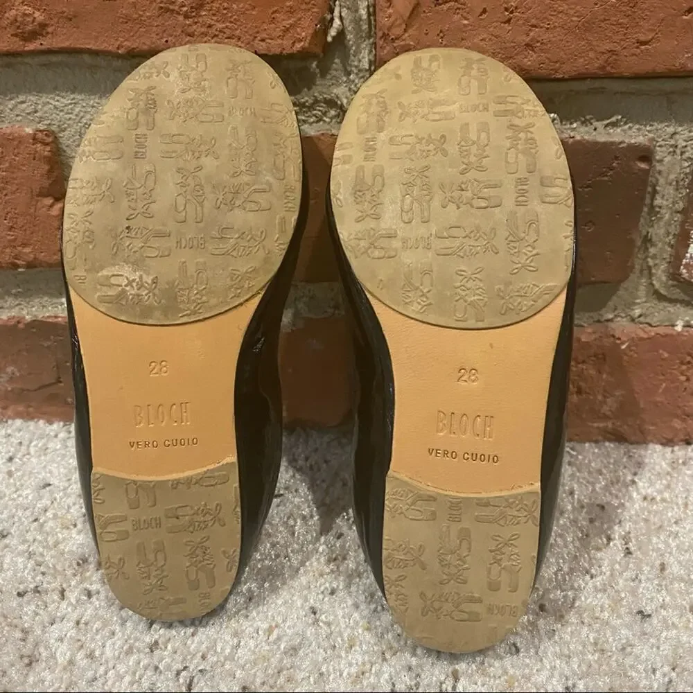 Black Patent Leather Ballet Flats sz 11.5 Girls
